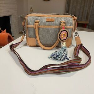 BRAND NEW Consuela Gray and Tan Crossbody Bag